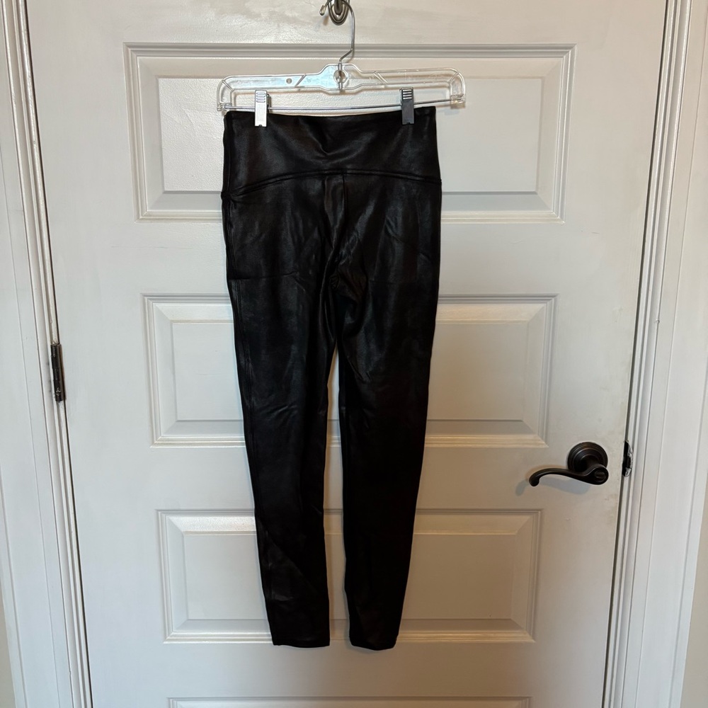 Spanx Black Faux Leather Leggings